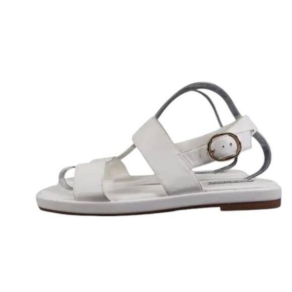 Steve Madden Shoes Womens 9.5 Sandals Dressy Casual Flat Slingback Ethos White - Picture 3 of 15